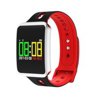 Tiean TF1 Fitness Tracker, Blood Pressure Heart Rate Monitor Activity SmartWatch (Red)