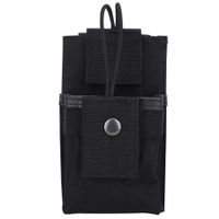 Dioche Radio Holder, Portable Nylon Walkie Talkie Bag Pouch Radio Holder Case for Outdoor Sports (Black)