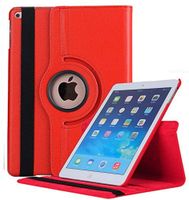 Jennyfly 2018 New iPad 9.7 Case, PU Leather 360 Degree Rotating with Multiple Viewing Angles Full Body Protective Cover for 9.7 inch iPad Air/2017/2018 New iPad -Red