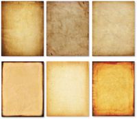 Stationary Paper - Old Fashion Aged Classic Antique & Vintage Assorted Design - Double-side Parchment Paper - Perfect for Certificate, Crafting, Invitations & other Art Projects - 8.5x11 Inches (60)