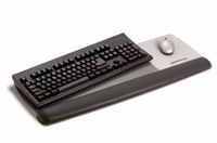 3M Gel Wrist Rest for Keyboard and Mouse with Tilt-Adjustable Platform, Soothing Gel with Durable, Easy to Clean Leatherette Cover, Precise Mouse Pad, 25.5" x 10.6", Black (WR422LE)