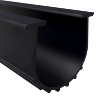Loobani Garage Door Bottom Weather Stripping Rubber Seal Strip Replacement, 5/16" T Ends, 3 3/4" Width X 20 Feet Lenth (Black)