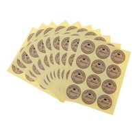 Dsxnklnd 120xMerci Adhesive Kraft Label Seal Envelope Gift Sticker Cake Packaging Decor
