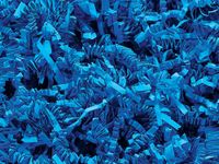 Pack of 1, Sky Blue Crinkle Cut Paper Shred 40 Lb Spring-Fill Shred for Baskets, Basket Boxes, Bags, Containers & Nested Boxes