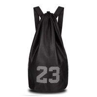 Alfa Gear Heavy Duty Fabric with Mesh Easy Light Weight Backpack Bag Gym/ Yoga Bag for Carrying Basket Ball, Soccer Ball,Volleyball Or the Training Shoes.Product size Dia 10.24"X20.5"H Black