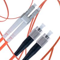 LC to FC Fiber Patch Cable Multimode Duplex - 3m (9.84ft) - 50/125um OM2 - Beyondtech PureOptics Cable Series