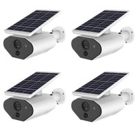 OMZBM Upgrade Multifunction Wireless WiFi IP Solar Power Camera 960P HD Waterproof, Two-Way Voice Intercom,IR Night Vision,PIR Motion Detection with 16G Memory Card,Four
