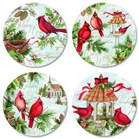 Cardinal Nest Envelope Seals - Set of 144 Self-Adhesive, Flat-Sheet, 1-1/2" Sticker Seals