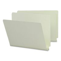 Smead End Tab Pressboard File Folder, Straight-Cut Tab, 2" Expansion, Letter Size, Gray/Green, 25 per Box (2621)