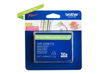 BRTTZEMQG35 - Brother TZe-MQG35 White on Lime Green Label Tape