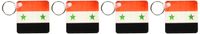3dRose Syria Flag - Key Chains, 2.25 x 4.5 inches, set of 4 (kc_31587_2)