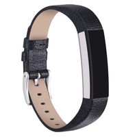 Tobfit Leather Bands Compatible for Fitbit Alta Bands and Fitbit Alta HR Bands (Black, 5.5''-8.1'')