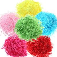 Zhanmai 300 Gram Easter Grass Shredded Paper Basket Grass Filler for Crafts Gifts Packaging Filling, 6 Colors