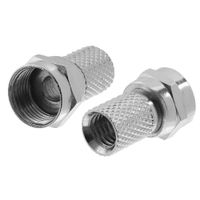Coaxial Cable Screw On Connector | 2 Pack | Twist On Type Fitting for RG6 Coax Cable - Easy Installation