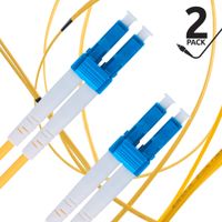 LC to LC Fiber Patch Cable Single Mode Duplex - 3m (9.84ft) - 9/125um OS1 LSZH (2 Pack) - Beyondtech PureOptics Cable Series