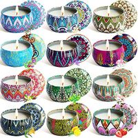 YYCH Scented Candles Soy Wax Tin Candles, Natural Fragrance Candles for Stress Relief and Aromatherapy Candles Set of 12