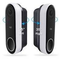 Koroao Wall Plate Come with L35°/R35 ° Wedge For Nest Hello, Compatible With Nest Hello Doorbell, Plastic Material Adjustment Mounting Wall plate Wedge Kit. (Black)