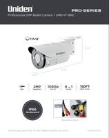 Uniden 1080p Pro Series 2.0-Megapixel Coax Secuirty Bullet Camera 150' Night Vision 2MB-VF-BNC
