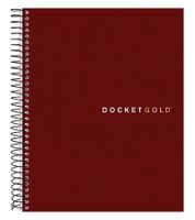 TOPS Docket Gold Project Planner, 6-3/4"x 8-1/2", Wire Bound, Project Rule, Burgundy Cover, 70 Sheets (63754)