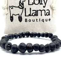 Adult Raw Baltic Amber Bracelet - All Natural Pain Relief for Adults to Help Migraines, Sinus, Arthritis and More! Raw Dark Cherry (Small)