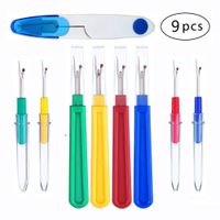 Seam Rippers and Sewing Thread Remover Kit Tools Assorted Color 9pc for Removing Unwanted Hems and Seams by CCINEE