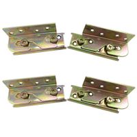 Richohome Heavy Duty Non-Mortise Bed Rail Fittings Wood Bed Rail Bracket -Set of 4