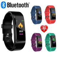 CNPGD Smartwatch Bracelet Fitness Tracker Sports Waterproof Color Touchscreen Heart Rate & Blood Pressure Monitor Pedometer Compatible for IOS IPHONE Android (Samsung LG) for Kids, Men and Women Black