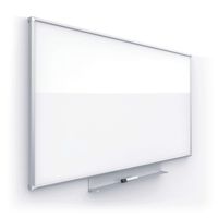Quartet Whiteboard, Non Magnetic White Board, 50" x 28" Dry Erase Board, Total Erase Silhouette, Wide 16:9 Silver Frame (C5028)