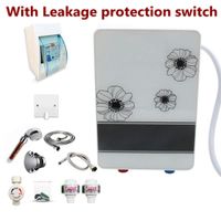 SUQIAOQIAO Instant Electric Mini Tankless Water Heater Touch Control Hot Instantaneous Water Heater System for Bathroom Wall Mounted,Leakageprotection