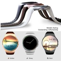 Bluetooth Smart Watch KW18 1.3 inches IPS Round Touch Screen Smartwatch Phone with SIM Card Slot,Sleep Monitor,Heart Rate Monitor and Pedometer for iOS/Android Device (Dark Grey)