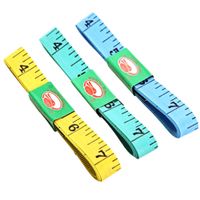YASSUN Colorful Soft Tape Measure, Durable Accurate for Sewing Tailor Cloth Ruler, Pack of 3, 0.5 59.05in