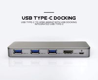 USB Type C/HDMI real 4K60Hz USB hub adapter, Framonics USB C to HDMI 4K60Hz Output, 3-ports USB 3.0 with micro USB Charging Port, compatible for New MacBook/PC/Phone with type c port(Space Gray)