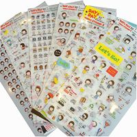 12 Sheets of Happy Girl DIY Stickers Set for Diary, Book and Photo Album