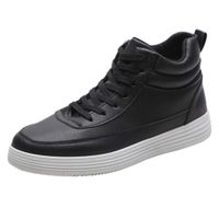 Men's Fashion Shoes,Leisure Men's Flat Sport Shoes Round Head Keep Warm Non-Slip Lace-Up Sneakers,Sneaker for Men(8.5,Black)