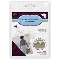3L Scrapbook Adhesives Self-Adhesive Creative Paper Photo Corners, Kraft, 108-Pack