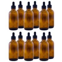 Amber Glass Bottle 4oz with Dropper(12 pack)