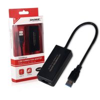 Dobe Network Adapter USB 3.0 to Ethernet RJ45 Lan Gigabit Adapter for 10/100/1000 Mbps Ethernet Supports Nintendo Switch ,Wii and Wii U