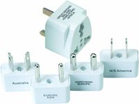 Design Go Luggage Worldwide Adaptor Kit, White, One Size