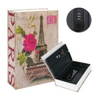Kyodoled Diversion Book Safe with Combination Lock, Safe Secret Hidden Metal Lock Box,Money Hiding Box,Collection Box,9.5" x 6.2" x 2 .2",France