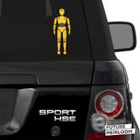 Crash Test Dummy - 7" high printed decal - For cars, trucks, SUVs and more!