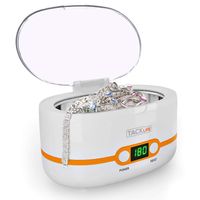 Ultrasonic Cleaner, Compact Professional Ultrasonic Jewelry Cleaner 20 Ounces(600ML) with Five Digital Timer, Watch Holder, SUS Tank for Cleaning Eyeglasses, Watches, Dentures - MUC02