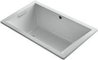 KOHLER K-1848-95 Underscore 60-Inch x 36-Inch Drop-In Bath with Reversible Drain, Ice Grey