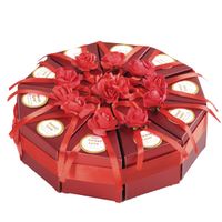 Voberry® European Creative Candy Box Triangle Cake Box Favor Candy Box (B)
