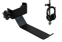 Vizcaya Headphone Holder Tambourine Holder Hanger Clip for Microphone/Musical Stand, Black-1 PACK