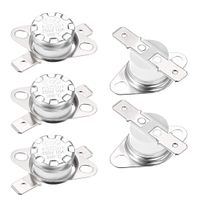 uxcell KSD301 Thermostat 200°C 10A Normally Closed N.C Snap Disc Limit Control Switch Microwave Thermostat Thermal Switch 5pcs