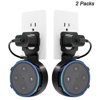 Dot 2nd Generation Wall Mount, A Space-Saving Dot Accessories for Dot (Black 2-Pack)