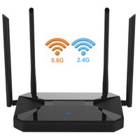 【Newest 2019】 Wireless WiFi Router High Speed Gaming Router Up to AC1200Mbps with Dual Band 2.4GHz and 5GHz Ideal for Home Office & HD Video Streaming Works Great with Any Devices