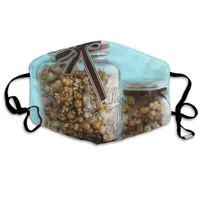 YUIOP Salted Vanilla Caramel Popcorn Printed Mask Neutral Mask for Men and Women Polyester Dust-Proof Breathable Mask
