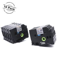 Compatible TZe-231 TZe231 TZ-231 TZ231 Label Tape for Brother P-Touch Printer PTD210 PT-H300, PT-H500LI, PT-P700, PT-P750W Black on White, 12mm x 8m 10 Pack
