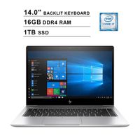 2019 HP EliteBook 840 G5 14 Inch FHD Laptop (8th Gen Intel Quad Core i7-8550U up to 4.0 GHz, 16GB RAM, 1TB SSD, Intel UHD 620, Backlit Keyboard, Bluetooth, WiFi, Windows 10 Pro, Silver)